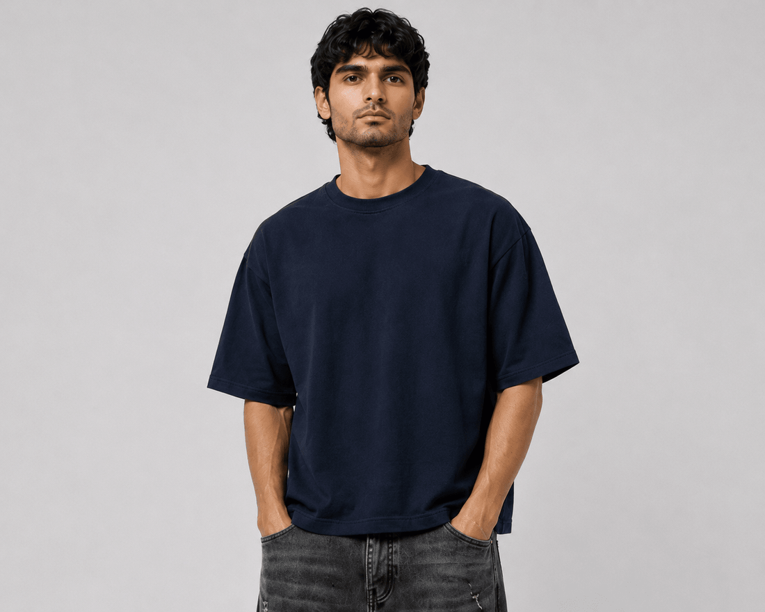 Oversized T-Shirt - Navy Blue 